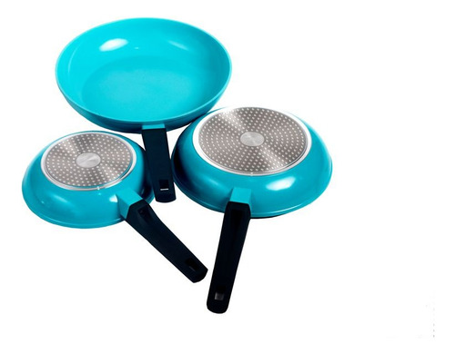 Juego De 3 Sartenes Cooks Master Jade 1 Tapa De Regalo