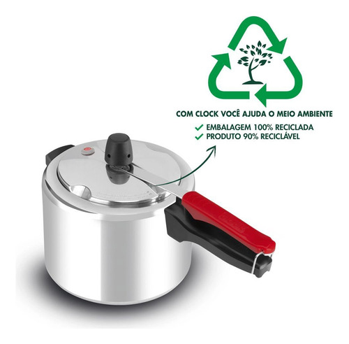 Panela De Pressão Classica Clock Eco Capacidade 4,5lt