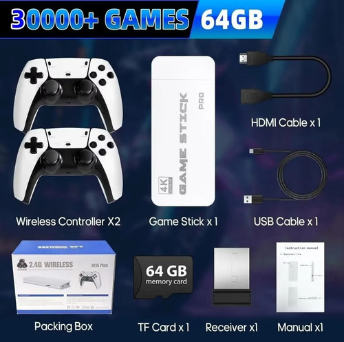 Game Stick M15 Retro 2 Controles 30mil Jogos Antigos Hdmi