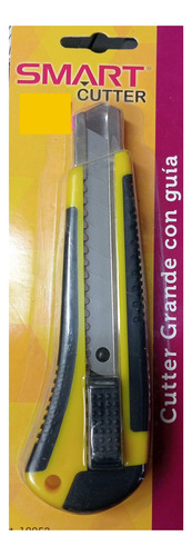 Cutter Grande Con Guía Smart 10053 De Hoja Segmentada Amaril