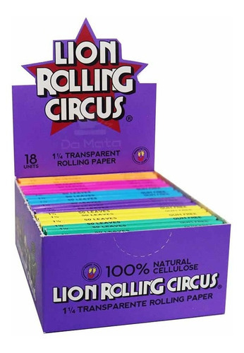 Caixa De Celulose Lion Rolling Circus 1 1/4