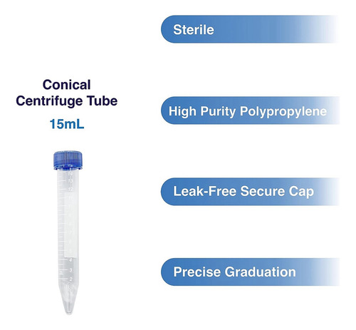 Tubos De Centrífuga Cónicos X4scientific De 15 Ml, [paquete
