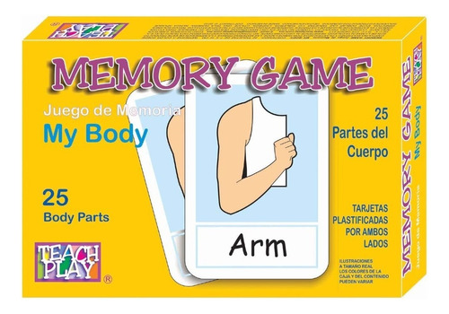 Juego De Memoria My Body Teach Play Idioma Inglés 50 Piezas