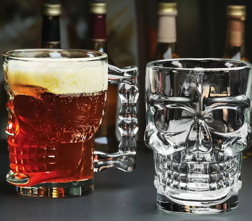 Jarra De Cerveza De Barril Con Forma De Calavera De 500 Ml,