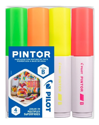 Pilot Pintor Neon - Biselado - 4 Colores