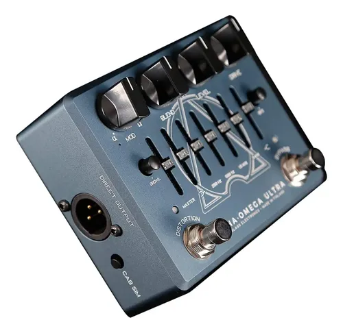 Darkglass Alpha Omega Ultra Dual Bass Pedal Con Aux En Azul