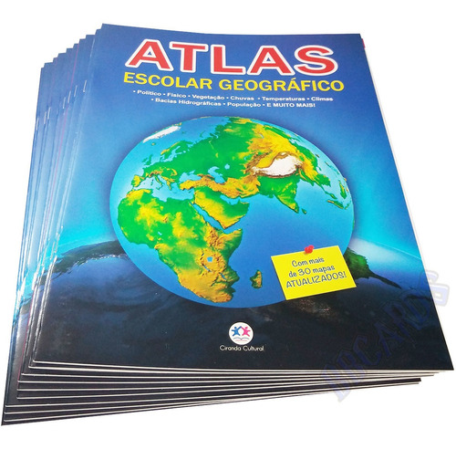 Atlas Escolar Geográfico Atualizado Atacado