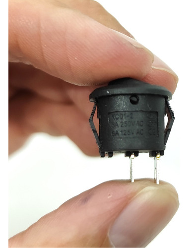 Kit 20 Mini Interruptor Botão On/off Redondo 6a 110v 3a 220v