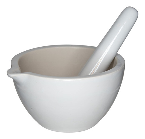 Mortero Y Pilón De Porcelana 160 Mm Profundidad 500 Ml
