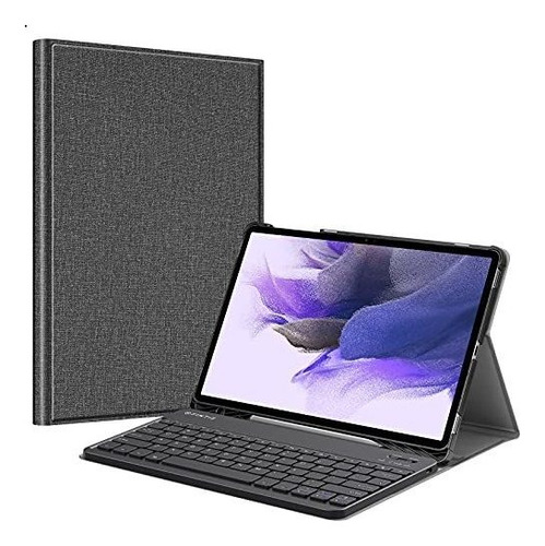 Funda + Teclado Para Samsung Tab S7 Fe 12.4 Fintie Gris