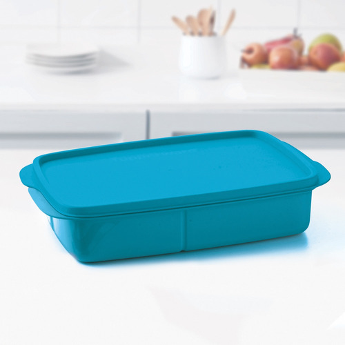 Recipiente Para Alimentos C/ Divisiones 550ml Tupperware Color Azul