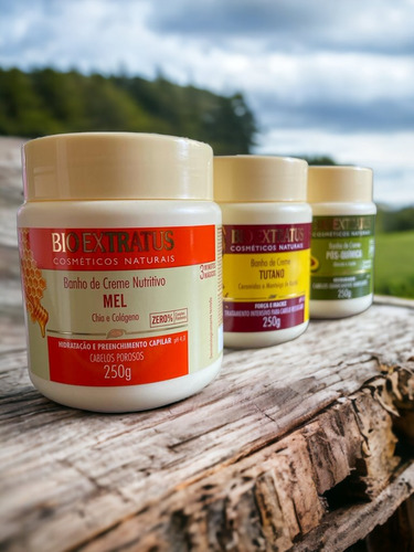 Kit Cronograma Capilar Nutrição Mel + Tutano + Pós 250 Gr