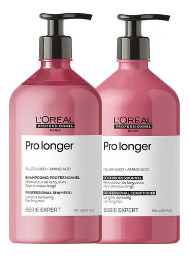 Kit Loreal Pro Longer Shampoo 750ml + Condicionador 750ml
