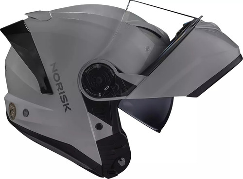 Capacete Articulado Norisk Force2 Oculos Interno Spoiler Cor Nardo - Cinza Brilho Desenho Force 2 Tamanho Do Capacete 58