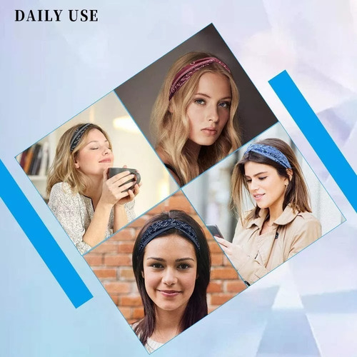 6pcs Bohemias Banda Elástica Diadema Mujer Cabello Turbante