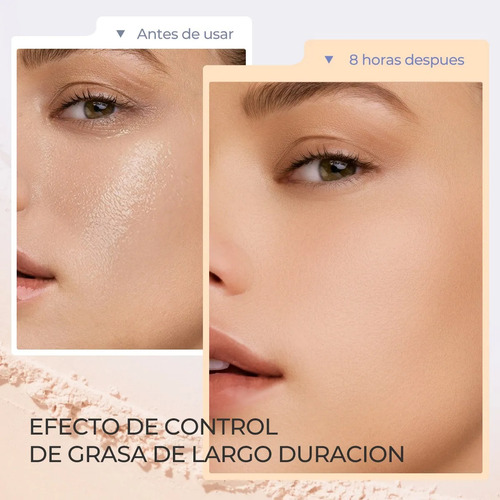 Base Maquillaje Polvo Compacto Fijador Matte 3pcs