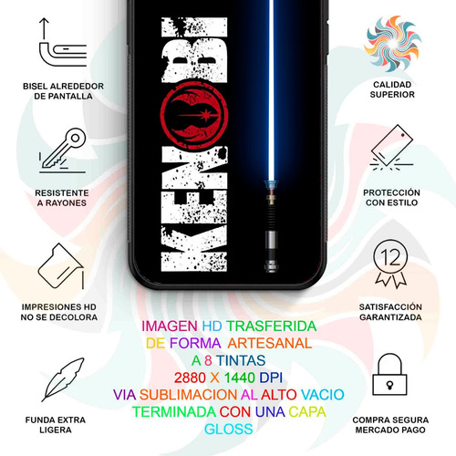 Obi Wan Kenobi Lightsaber Funda Celular Todas Las Marcas Tpu