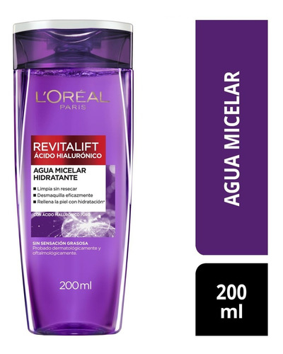 Agua Micelar L'oréal Paris Ácido Hialurónico X 200ml