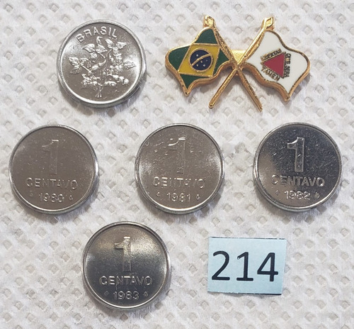 Moeda Soja 1 Centavo 1980, 1981, 1982, 1983 (soberba)