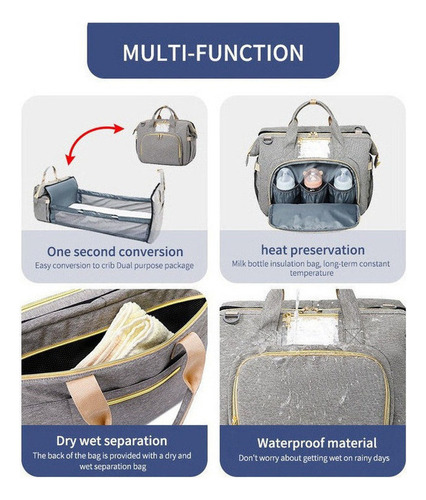 Bolsa De Maternidade Com Mochila Para Meninas/meninos, Rosa