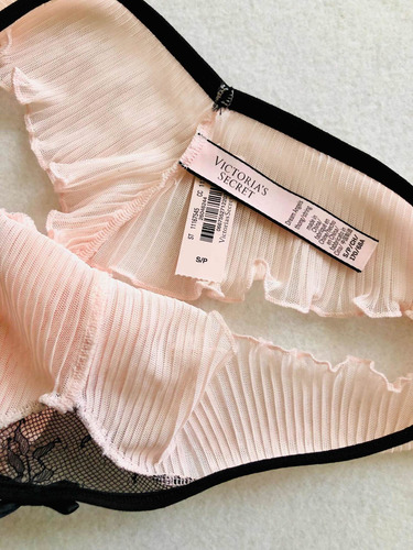 Victoria's Secret Tanga Rosa De Olanes Con Encaje Original
