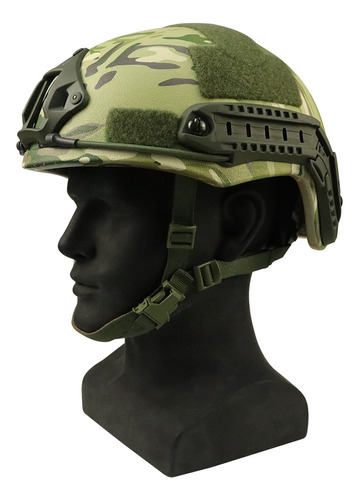 Casco Kevlar Militar Balístico Fast Nivel Iii-a Multicam