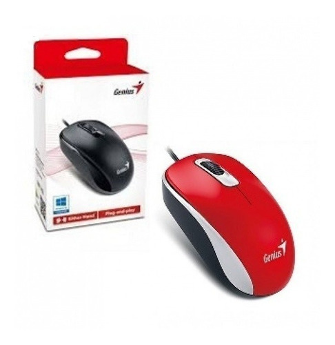 Mouse Genius Dx-110 Usb Rojo Para Pc, Notebook Y Netbook