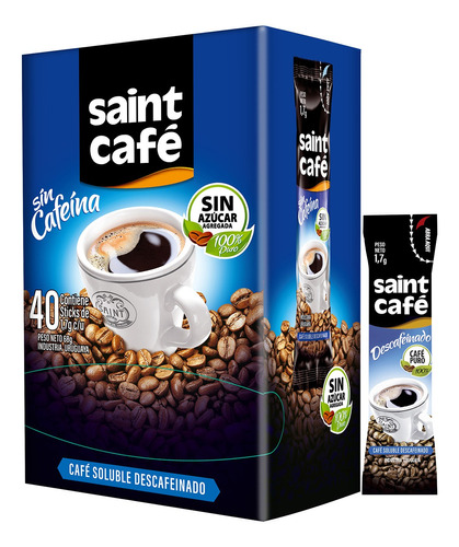 Saint Cafe Soluble Descafeinado X40 Sticks /superstore