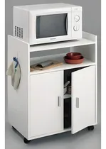 Comprar Mueble Auxiliar De Cocina Para Microondas Danés  Blanco R&r