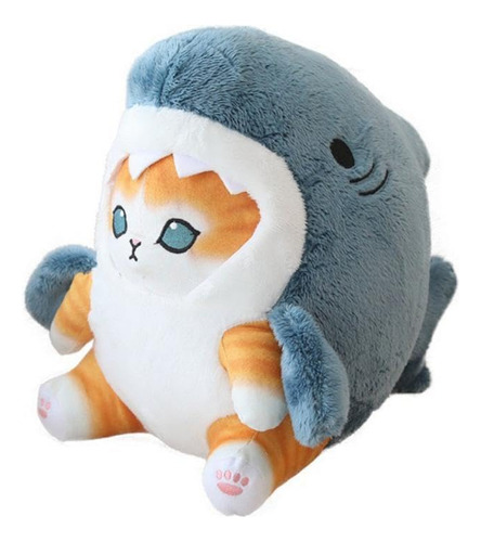 Muñeco Peluche Gato Tiburón Almohada Kawaii Cumpleaños Niños