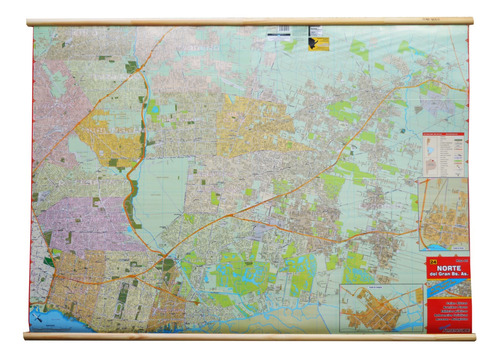 Mapa Gran Buenos Aires - Zona Norte -plastificado 80x130cm