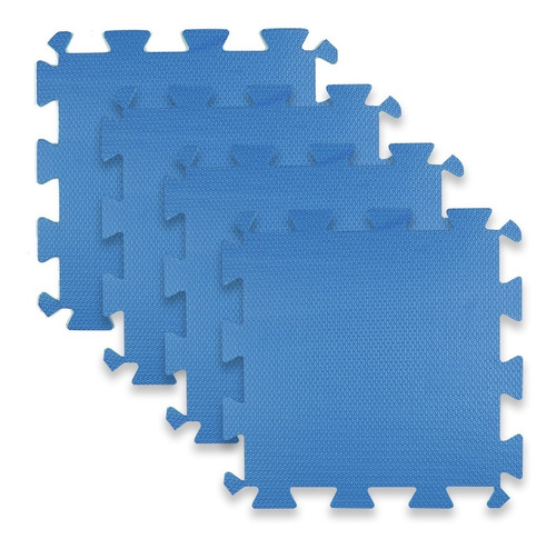 Kit 1m² Tatame Eva 50x50x1,5cm 15mm Tapete Academia Azul 
