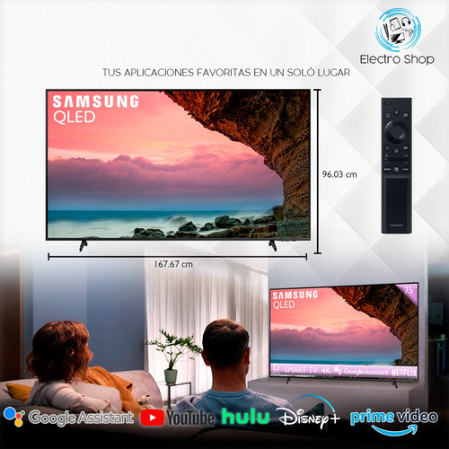 Smart Tv Samsung 75 Qled 4k Tizen 240hz Alexa Google Qn75q60