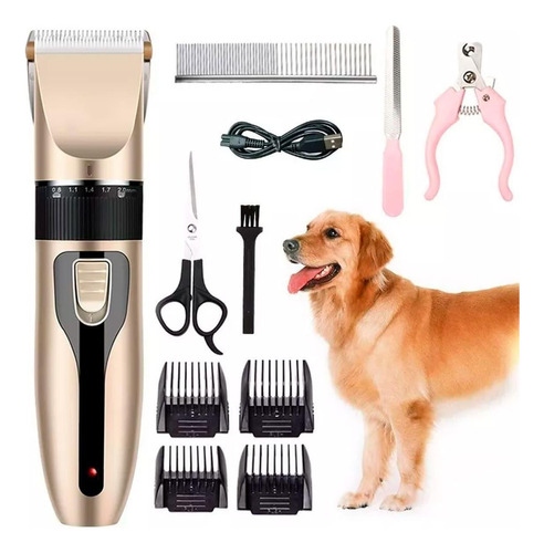 Kit Banho Pet Maquina De Tosar Cachorro Gato Cuidado Higiene