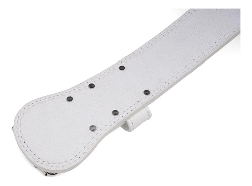 Cinturón De Levantamiento De Pesas De Cuero, (white-m)