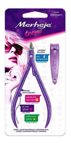 Cortador de unhas Merheje Alicate para Cuticulas, Cortador de Unhas Teens 12cm