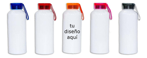 Botella, Caramañola Con Tapa Rosca De Colores Personalizada