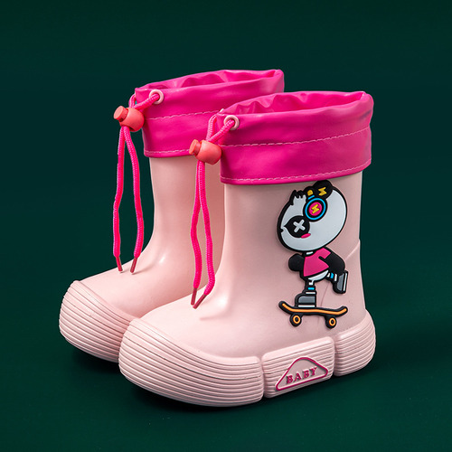 Bota Para Lluvia Infantil Modelo Con Dibujos De Dinosaurio