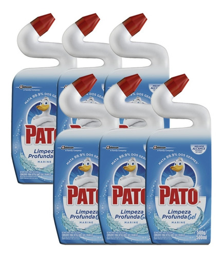 Desinfetante Pato Purific Gel Marine Kit 6un 750ml Original