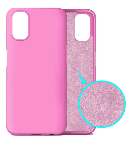 Silicone Case Con Gamuza Interna Para  Motorola G22 4g