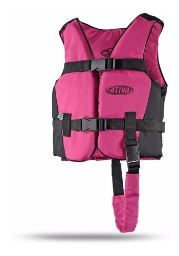 Colete Salva Vidas Esportivo Infantil 10kg Ativa Rosa