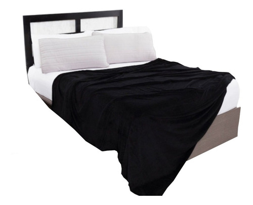 Cobertor King Suave Cobija Polar Negra Frazada King Size