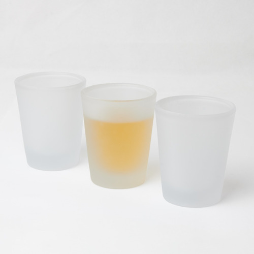4 Vaso Shot De Vidrio 1.5 Oz Satinado O Transparente