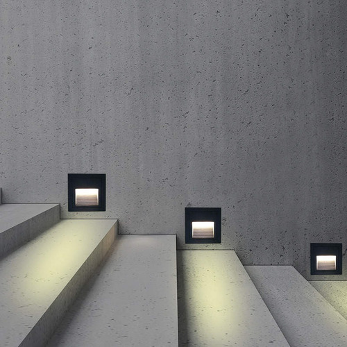 Imagen 5 de 9 de Aplique De Incrustar Nicho Led Guia Para Escalones 3w 3000k