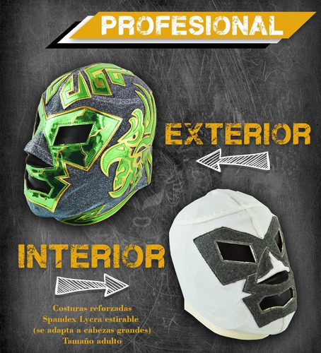 Mascara Luchador Capucha Profesional Lucha Libre Adulto