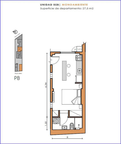Apartamento Monoambiente En Alquiler En Pocitos - 002b