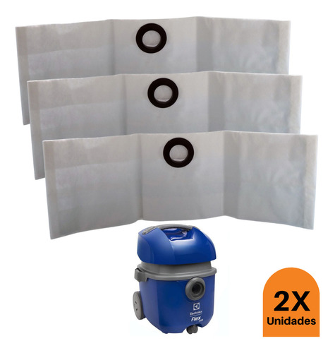 Kit Aspirador Electrolux Flex Saco Limpeza Diária 6 Unidades