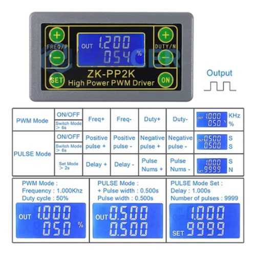 Zk-pp2k Generador Señal Pulsos Pwm 150khz 150w 8a Potencia