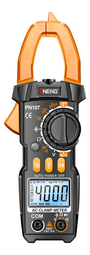 Pinza Amperimétrica Digital Aneng Pn107 Cat Ii, 600 V Ac, Vo
