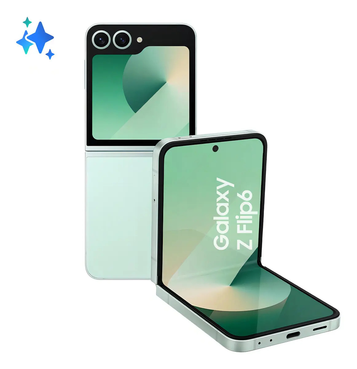 Teléfono celular Samsung Galaxy Z Flip6 5g, 256 GB, 12 GB de RAM, pantalla 6.7, cámara. Dual+ Selfie de 50 megapíxeles, Galaxy Ai, verde